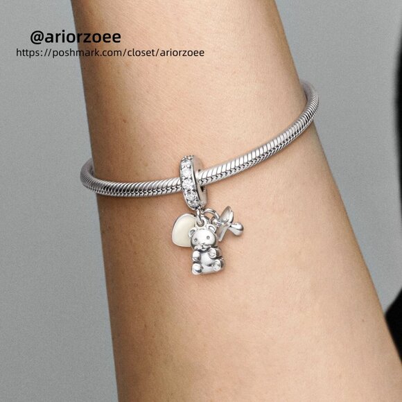 Pandora Baby Teddy Bear Dangle Charm - Picture 5 of 6